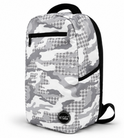 Wires School Backpack 19 Inch White Grey Camo back view with padded shoulder straps
