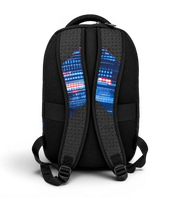 Wires School Backpack 19 Inch Global Space back view with padded shoulder straps
