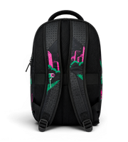 Wires School Backpack 19 Inch Pink Car back view with padded shoulder straps