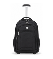 Main view of Wires 19-Inch Laptop Trolley Backpack in Black Model W25136.