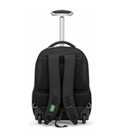 Back view of Wires 19-Inch Laptop Trolley Backpack in Black Model W25136.