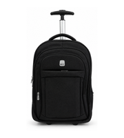 Main view of Wires 19-Inch Laptop Trolley Backpack in Black Model W25137.