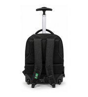 Back view of Wires 19-Inch Laptop Trolley Backpack in Black Model W25137.
