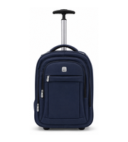 Main view of Wires 19-Inch Laptop Trolley Backpack in Navy Model W25137.