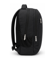 Side view of Wires Backpack in Black Slim.