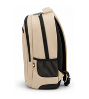 Side view of Wires Backpack in Beige Slim.