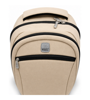 Detail view of Wires Backpack in Beige Slim.