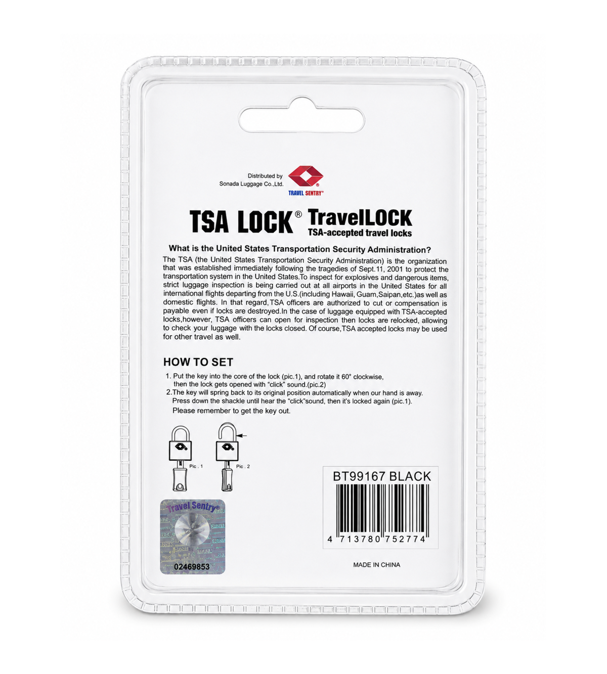 Sonada TSA Combination Lock