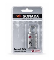 Sonada TSA Combination Lock main view in Silver SKU BT99169-SIL, image 1.
