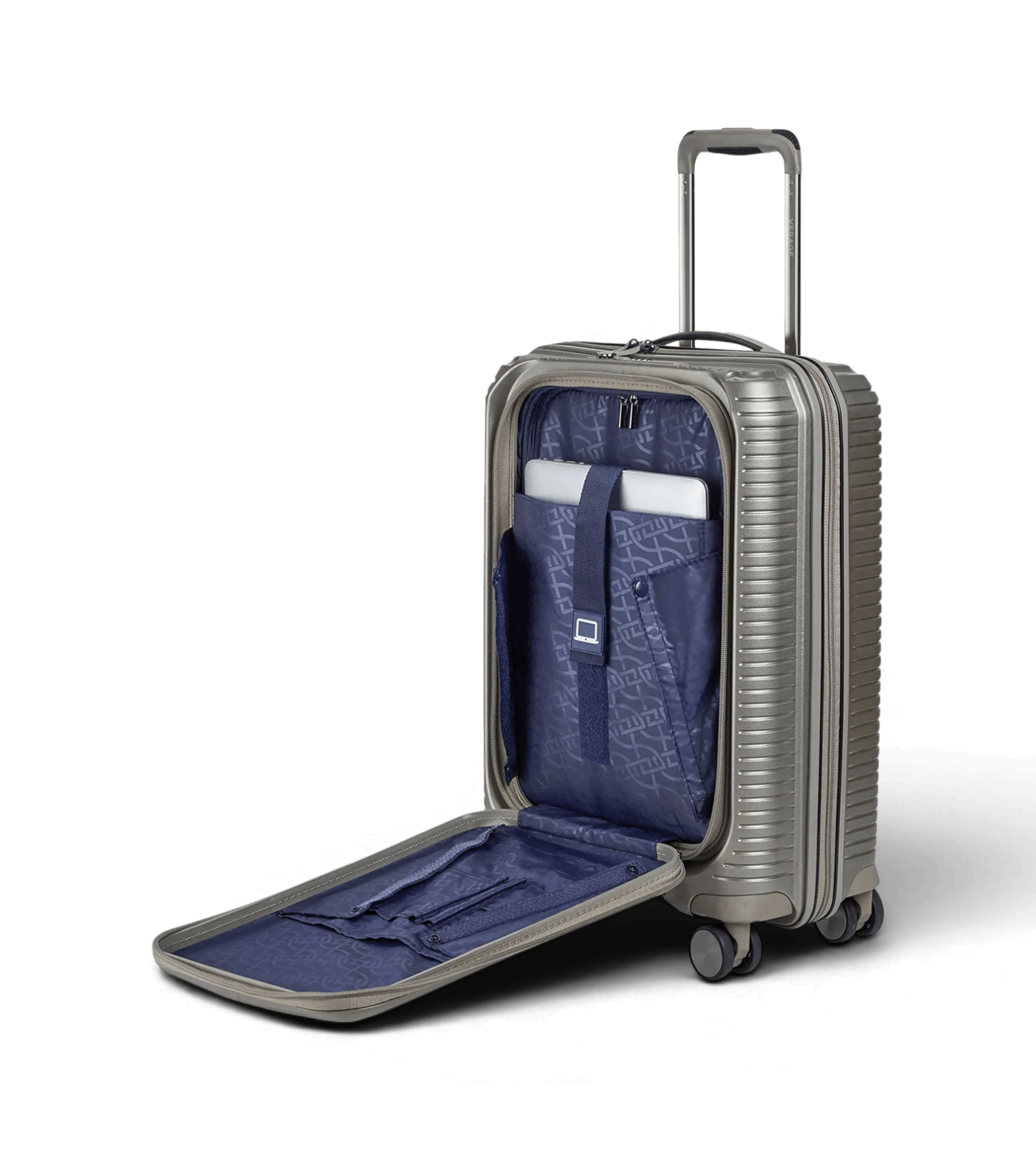 Verage Rome Pro Small 20 Inch Polycarbonate Front Pocket Spinner Suitcase