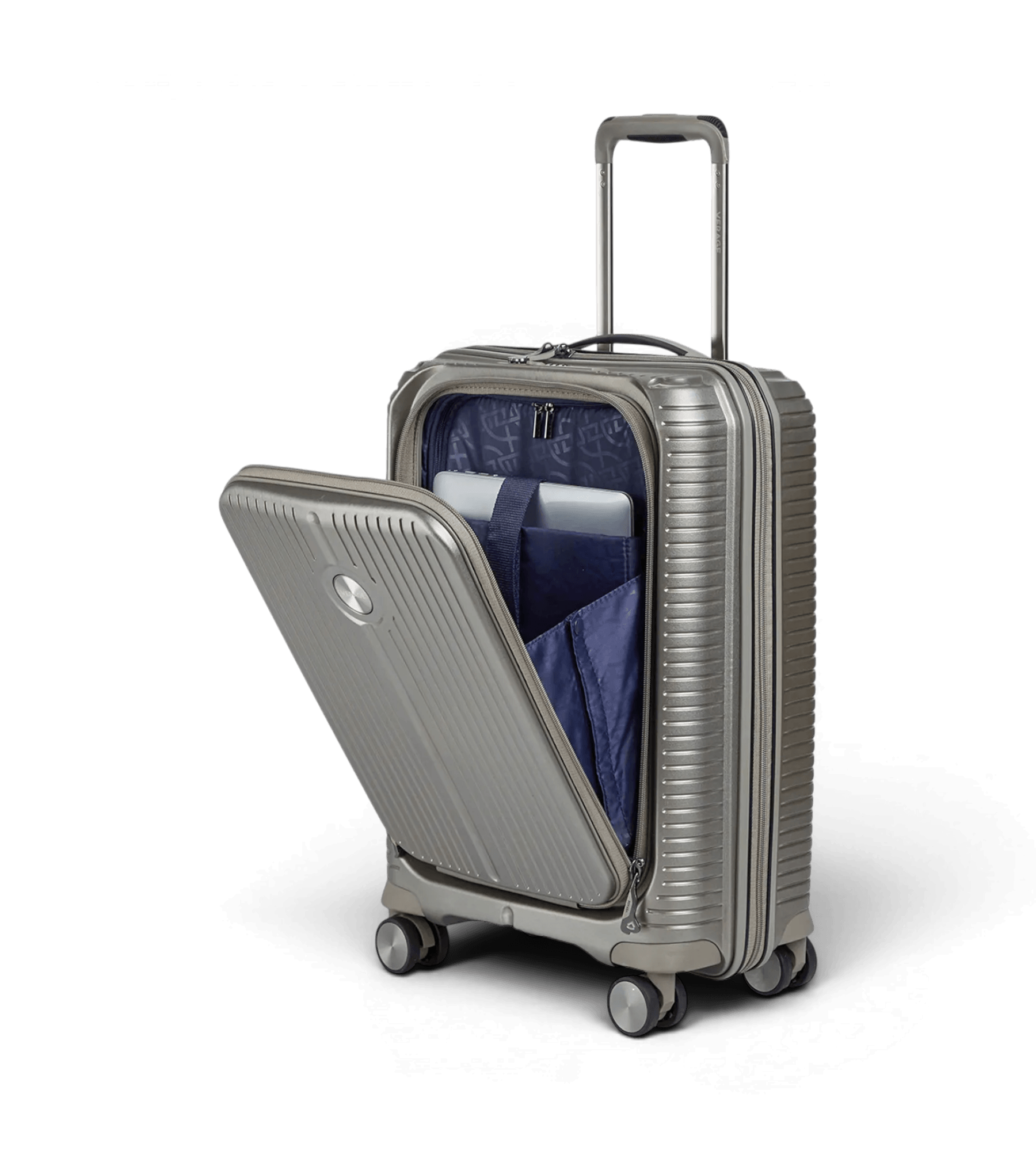Verage Rome Pro Small 20 Inch Polycarbonate Front Pocket Spinner Suitcase
