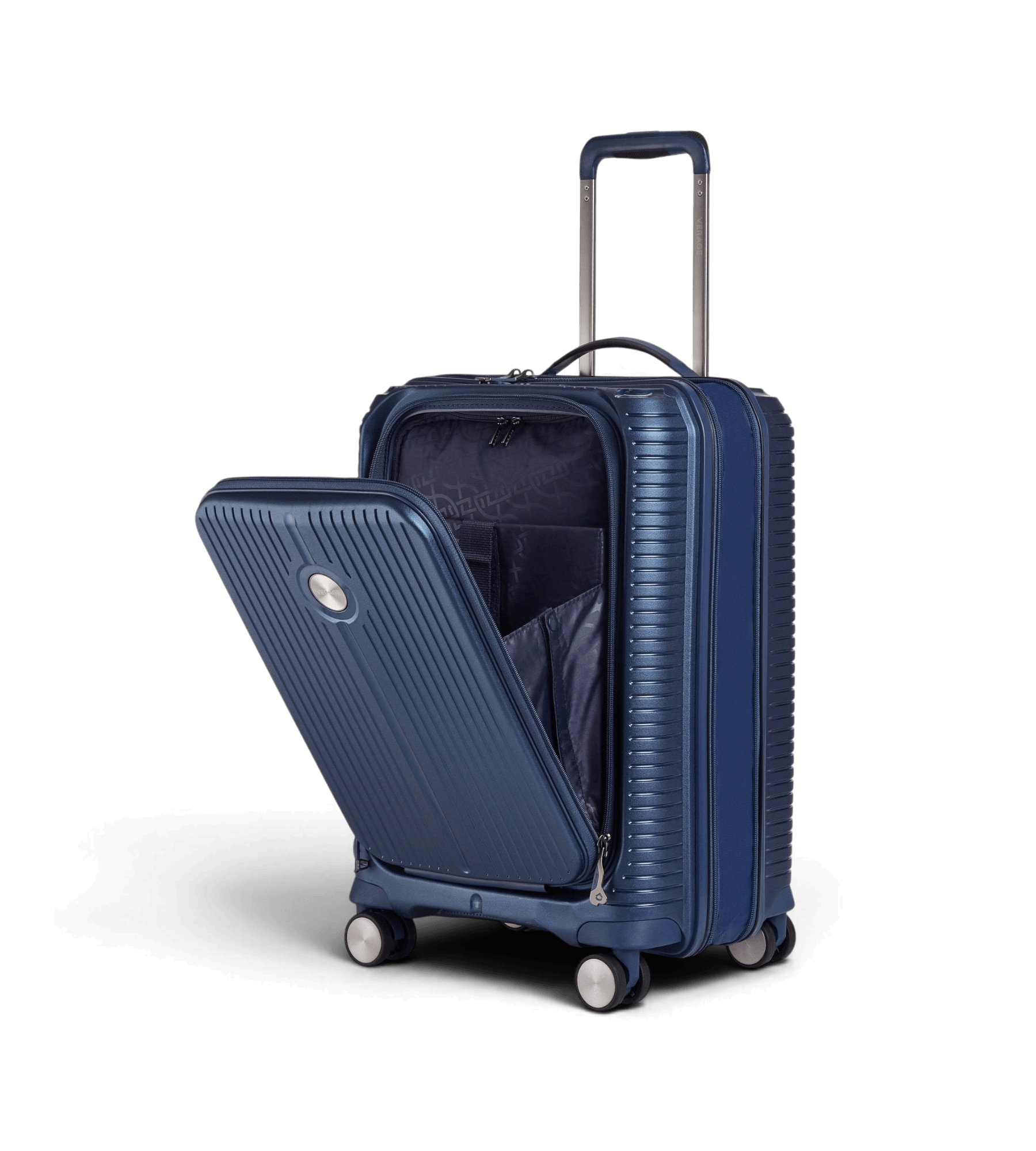 Verage Rome Pro Small 20 Inch Polycarbonate Front Pocket Spinner Suitcase