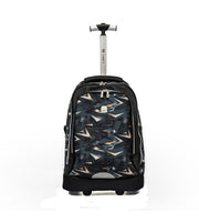 Interior detail view of Wires Big Wheels 5-Piece School Trolley Set in Navy Digital Camouflage arrow pattern.