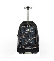 Set view of Wires Big Wheels 5-Piece School Trolley Set in Navy Digital Camouflage arrow pattern.